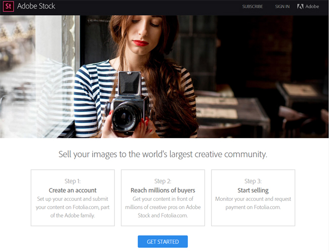 sell your work in adobe stock